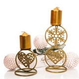 Кованый подсвечник Сердце  на одну свечу цвет золото - фото 238799