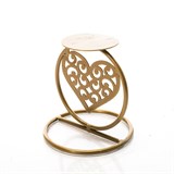 Кованый подсвечник Сердце  на одну свечу цвет золото - фото 238803