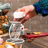 Подсвечник  Снежинка из металла на одну свечу - фото 238807