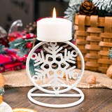 Подсвечник  Снежинка из металла на одну свечу - фото 238808