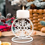 Подсвечник  Снежинка из металла на одну свечу - фото 238809