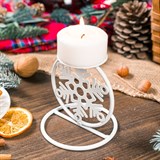 Подсвечник  Снежинка из металла на одну свечу - фото 238810