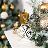 Подсвечник  Снежинка из металла на одну свечу - фото 238814