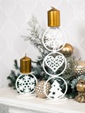 Подсвечник  Снежинка из металла на одну свечу - фото 238822
