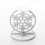 Подсвечник  Снежинка из металла на одну свечу - фото 238827