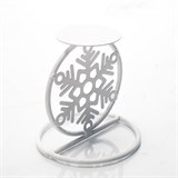 Подсвечник  Снежинка из металла на одну свечу - фото 238828