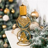 Подсвечник Золотая Елка кованый на одну свечу - фото 238841