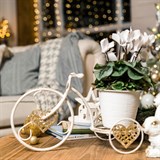 Подставка для цветов на подоконник Велосипед 950-040 металл - фото 238861