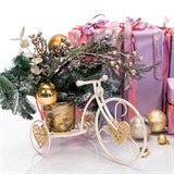 Подставка для цветов на подоконник Велосипед 950-040 металл - фото 238864