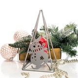 Подсвечник Снеговик из металла на одну свечу - фото 238881