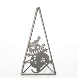 Подсвечник Снеговик из металла на одну свечу - фото 238882