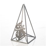 Подсвечник Снеговик из металла на одну свечу - фото 238883