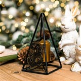 Подсвечник Снеговичок цвет черный на одну свечу - фото 238887