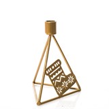 Подсвечник Новогодний сюрприз металлический на одну свечу - фото 238907