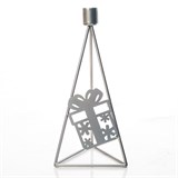 Подсвечник Подарок из металла на одну свечу цвет серебро - фото 238911