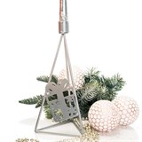 Подсвечник Подарок из металла на одну свечу цвет серебро - фото 238913