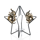 Подсвечник Новогодняя звезда на одну свечу из металла - фото 238926