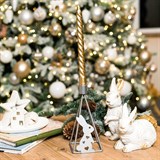 Подсвечник Зайка на одну свечу из металла - фото 238946