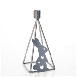 Подсвечник Зайка на одну свечу из металла - фото 238952