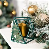 Подсвечник Елка на одну свечу новогодний из металла - фото 238959