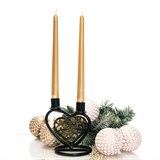 Подсвечник на две свечи Сердце из металла - фото 238977