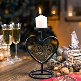 Подсвечник Сердце на одну свечу из металла - фото 238985