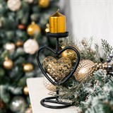 Подсвечник Сердце на одну свечу из металла - фото 238986