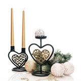 Подсвечник Сердце на одну свечу из металла - фото 238990