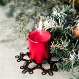 Подсвечник металлический Снежинка для одной свечи - фото 239070