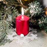 Подсвечник металлический Снежинка для одной свечи - фото 239072