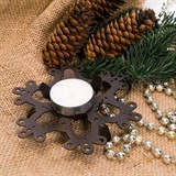 Подсвечник металлический Снежинка для одной свечи - фото 239085