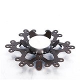 Подсвечник металлический Снежинка для одной свечи - фото 239086