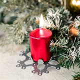 Подсвечник металлический Снежинка для одной свечи - фото 239089