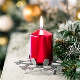 Подсвечник металлический Снежинка для одной свечи - фото 239090