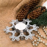 Подсвечник металлический Снежинка для одной свечи - фото 239091