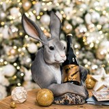 Бутылочница Заяц U09190 полистоун - фото 239154