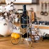 Подставка для бутылки и бокалов 210-003 из металла - фото 239459