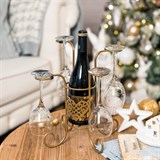 Подставка для бутылки и бокалов 210-003 из металла - фото 239461