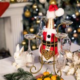 Подставка для бутылки и бокалов 210-003 из металла - фото 239464