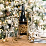 Подставка для бутылки и бокалов 210-003 из металла - фото 239465