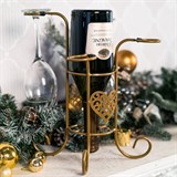 Подставка для бутылки и бокалов 210-003 из металла - фото 239467