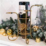 Подставка для бутылки и бокалов 210-003 из металла - фото 239468