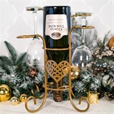 Подставка для бутылки и бокалов 210-003 из металла - фото 239469