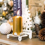 Подсвечник металлический Елочка для одной свечи - фото 239498