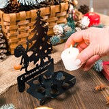 Подсвечник металлический Елочка для одной свечи - фото 239501