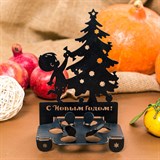 Подсвечник металлический Елочка для одной свечи - фото 239503