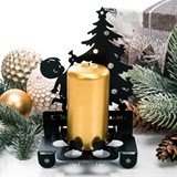 Подсвечник металлический Елочка для одной свечи - фото 239508