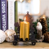 Подсвечник металлический Елочка для одной свечи - фото 239513