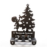 Подсвечник металлический Елочка для одной свечи - фото 239517