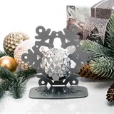 Подсвечник Снежинка металл для одной свечи - фото 239521